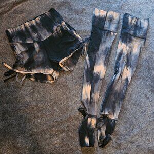 Mika Yoga Wear Shorts & Leg Warmers Set, Size XS